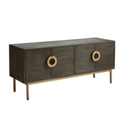 China High Quality Classical Design TV Cabinet Modern Living Room Furniture Gold Leg TV Stand vintage sideboard for sale