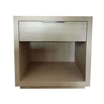 China Nordic Hotel Small Wooden Night Stand Bedroom Bedside Table Modern Corner Table MDF Nightstands for sale