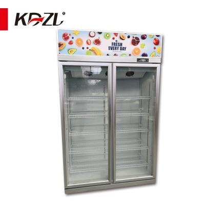 China Commercial Cold Glass Display Refrigerator Single-temperature Door Drink Freezer Cooler for sale