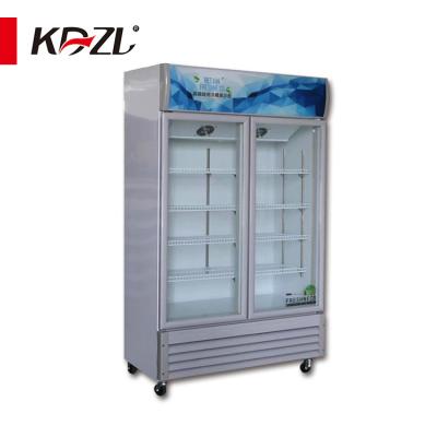 China Fashionable Single-temperature Bar Refrigerator Glass Door Vertical Display Refrigerator Freezer for sale