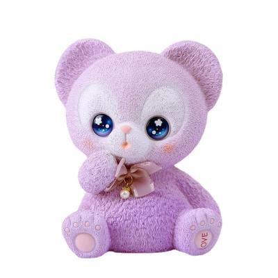 China Save the Money Bank Children Gifts Wholesale Lovely Pieces of Furnishing Supply Pieces Fox Bear Piggy Bank Children Room Decoration Creative Resin Table for sale