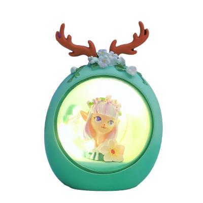 China Global Creative Heart Girl Gift Flower Deer Girl Bedside Star Lamp Bedside Star Lamp Christmas Dress Decorations Children's Gifts for sale