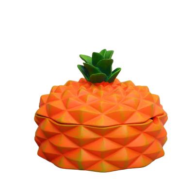 China Home living room new ashtray pineapple modern creative resin ornaments with cover ashtray creative gift for sale