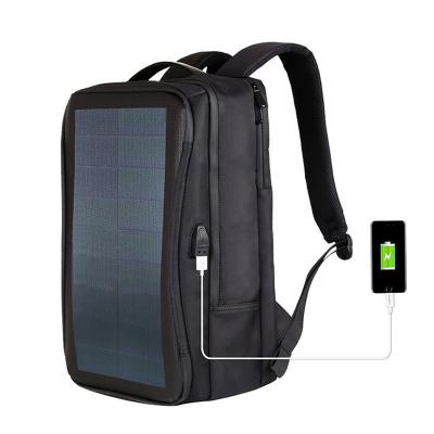 China Man Nylon USB Port Bag 14W Solar Panel Carry Bag Pack Travel Business Laptop Backpack With Solar Bag Charger for sale