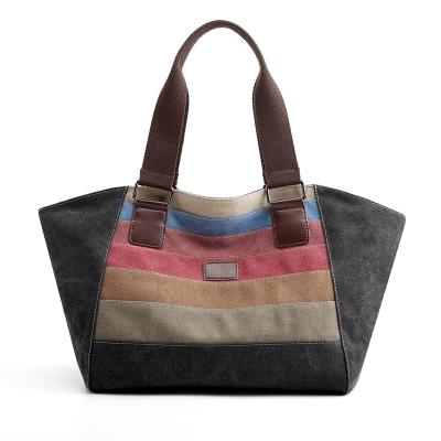 China Fashion Reusable Lady's Handbag Canvas Zipper Summer Tote Bag Luxury Shopping Bags For Women for sale