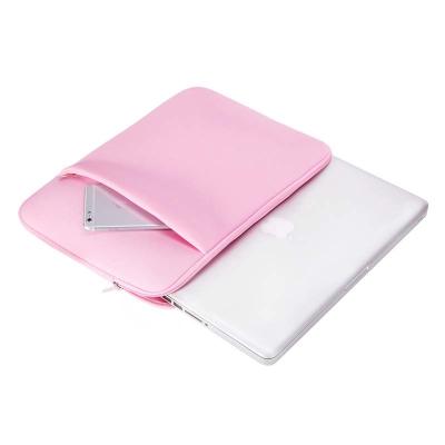 China Custom Women Waterproof Soft Neoprene Protect Retina Notebook Laptop Case Sleeve With Pocket for Cellphone /Charge/Mouse for sale