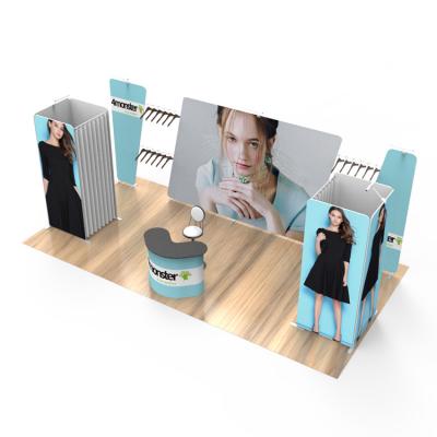 China Portable tension fabric display trade show modular rack display booth fabric rack exhibition booth for clothes for sale