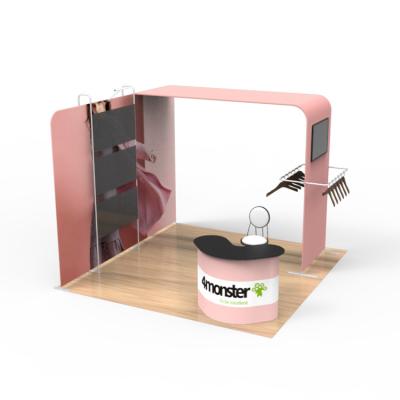 China Durable Advertising Booth 10X10 Exhibition Stand Cosmetic 10X10 Trade Show With TV for sale