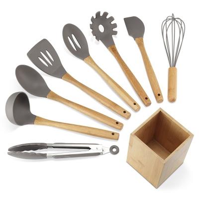 China Sustainable Turkish Household Private Label Cooking Tools 7PCS Wooden Kitchen Accessories for sale