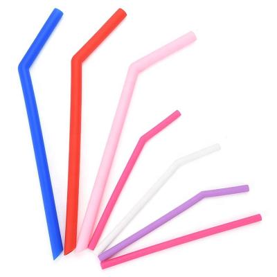 China Good Grade Silicone Straw Individually Portable Wrapped Reusable Viable Custom Made Drinking Funny Drinking Straw for sale