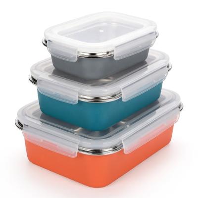 China Steamable 2 Compartment Food 304 Thermal Metal Heated Leakproof Tiffin Bento Stainless Steel Lunch Box for sale