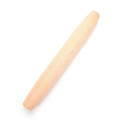 China Sustainable Professional Cake Tools Wood Natural French Embossing Dough Roller Soild Pin for sale