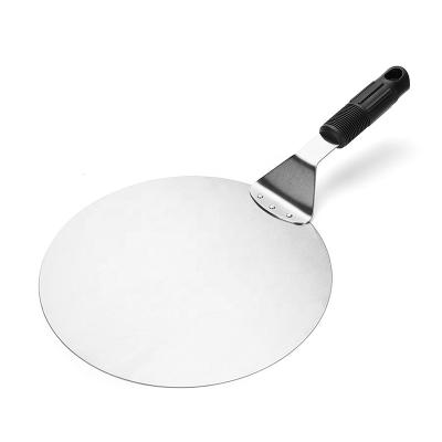 China Workable 10 Inch Pizza Peel Paddle Round Cake Shovel Tools Handle Baking Case For Baking Pizza Stone Oven And Grill for sale