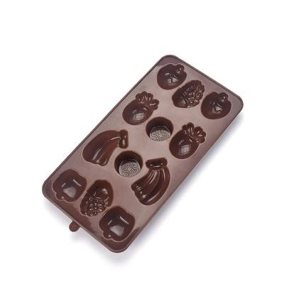 China Sustainable High Quality Plastic Baking Tools Different Fruit Shape Molds Customized 3D Chocolate Mold for sale