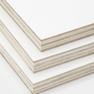 China Each of 18mm white laminated birch poplar plywood sheet for sale