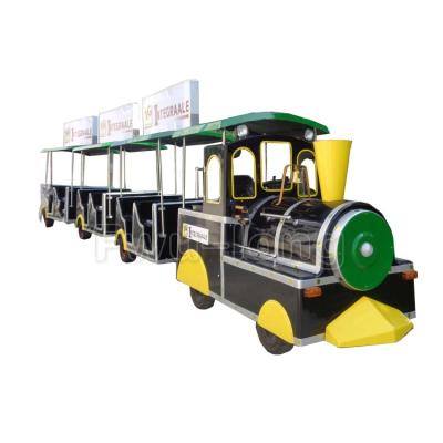 China fiberglass amusement park trains for sale trackless road train/kiddie games/tren le turistico for sale