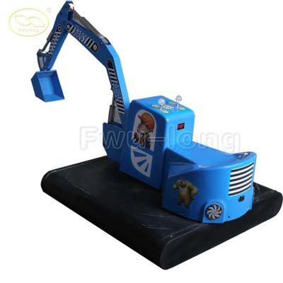 China Original Manufacturer Steel and Fiberglass Children Small Playground Electric Kids Ride Mini Excavator for sale