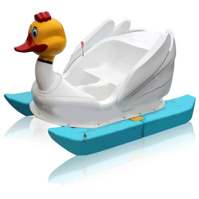 China Water Park For FRP Pedal Boat Foot Power Thruster Water Bikes Duck Pedal Boat Pedal Boat Small Paddle Boat For Kids for sale