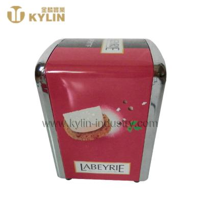 China Retro Restaurant High Quality Antique Metal Customized Tin Napkin Dispenser for sale