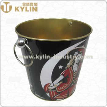 China Durable Tinplate Ice Bucket With Ring Handle for sale