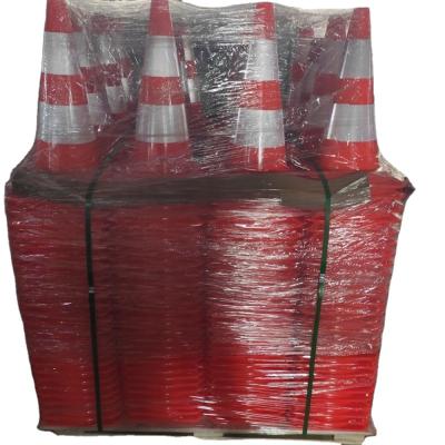 China PVC Height 470mm Good Quality Orange Base PVC Overflowing Plastic Traffic Cone For Safety for sale