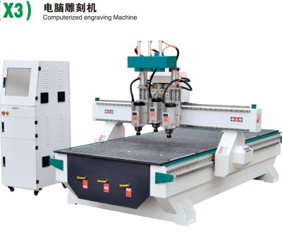 China Building Material Shops China 1325 Equipment 1325 Three-axis Wooden Cnc Router Price With CE for sale