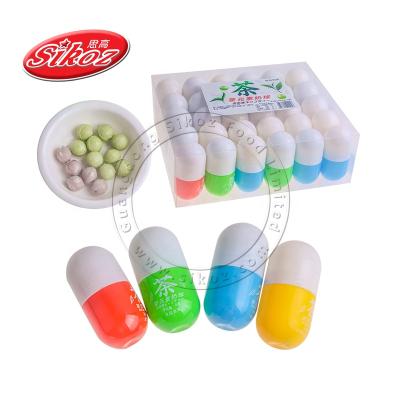 China Cartoon Toys New Capsule Shape Toy With Fruit Candy for sale