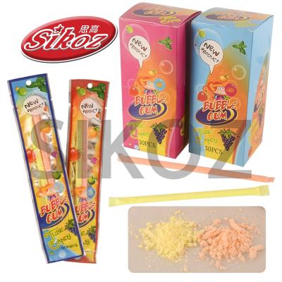 China Natural Fruity Powder Stick Bubble Gum for sale