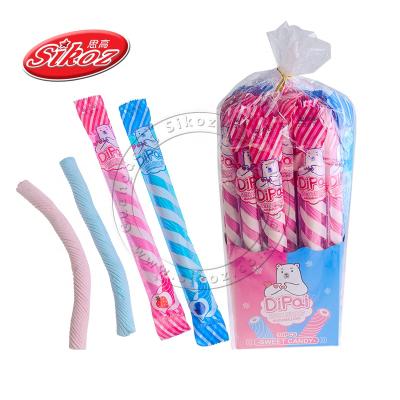 China Hot Sale Rope Shaped Long Fruit Marshmallow With Jam Filling 2365-1 for sale