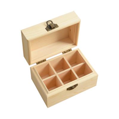 China Handmade Custom Wooden Boxes Essential Oil Packaging Wooden Box With Compartments for sale