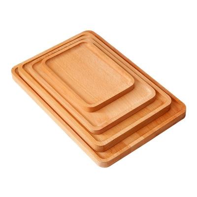 China Wholesale Restaurant Eco - Friendly Custom Wooden Food Tray Beech Wood Serving Trays for sale