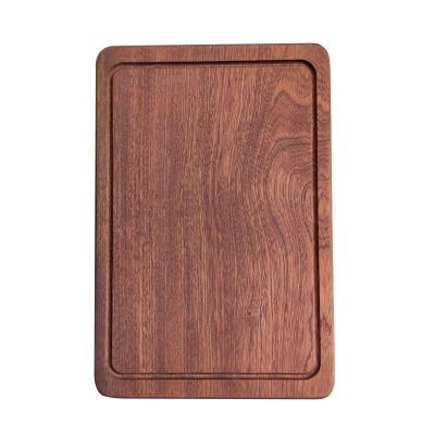 China Sustainable Wooden Steak Appetizers Serving Dishes Sapele Wooden Steak Cutting Board for sale