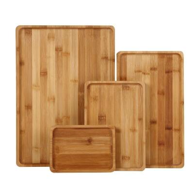 China Large Barware Canape Eco - Friendly Bamboo Tray Wholesale Food Serving Trays for sale