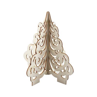 China Europe Winter Modern Scandinavian Table Decor Plywood Wooden Christmas Tree for sale