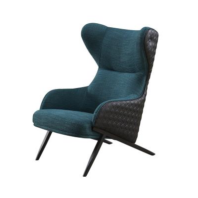 China Modern European Style Comfortable Velvet Bedroom Lounge Chair for sale