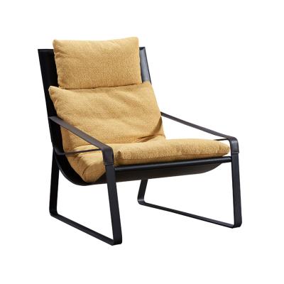 China Modern Comfortable Painted Steel Frame Fabric Leisure Chair For Living Room Furniture for sale