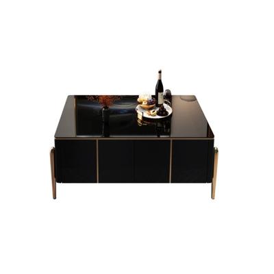 China 2021 modern new design factory price room furniture mdf black coffee table lving for sale