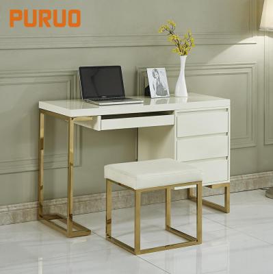 China modern stainless steel base modern dressing table for bedroom furniture for sale