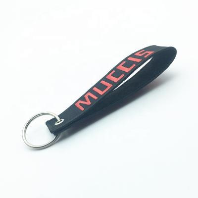 China A wide variety of styles Art Style Embroidery Keychain Embroidery popular Logo Keychain for sale