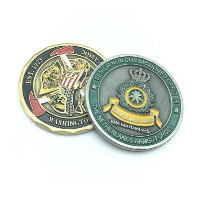 China A variety of specifications a large number metal challenge wholesale coins in different colors can be customized for sale