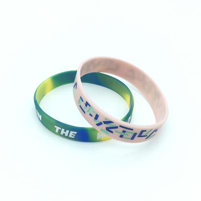 China Factory wholesale low price neon rubber wristband sports events and craft rubber wristband for sale