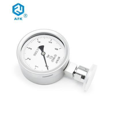 China AFK Stainless Steel Gas Differential Manometer Diaphragm Pressure Gauge 6bar for sale