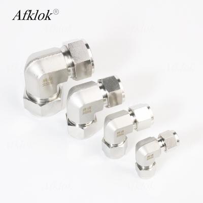 China Union Elbow Stainless Steel 90 Degree Elbow Pipe Fittings Coupling Connector 3/8in 1/2in 3/4in 1in Ferrule en venta