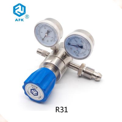 China High Pressure Stainless Steel Dual Stage Hydrogen Gas Pressure Regulator for sale