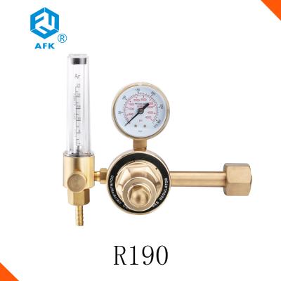 China R190 Brass Pressure Regulator With Argon Flowmeter Inlet Connection G5/8