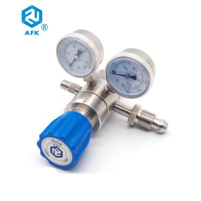 China Dual Stage Stainless Steel Pressure Regulator 3000PSI Equipped With Ball Valve for sale