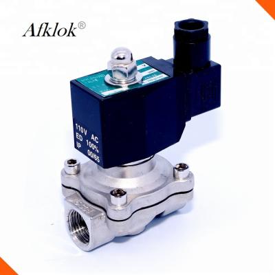 China Normally Closed 1/2 inch Stainless Steel Electric Solenoid Valves DC 12V for sale