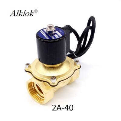 China Brass DN40 Normally Closed 1.5 inch 240V Solenoid Valve for Water for sale