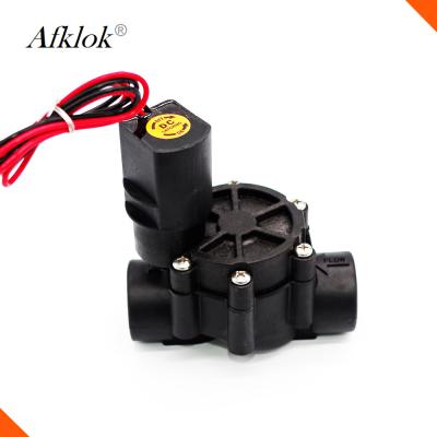 China Plastic BSP connect 1 inch Water Solenoid Valve DC 12V for Agriculture Irrigation for sale