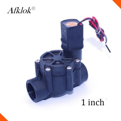 China 9-20V DC Latching 1 inch Plastic Electric Water Solenoid Valve 220V AC for sale